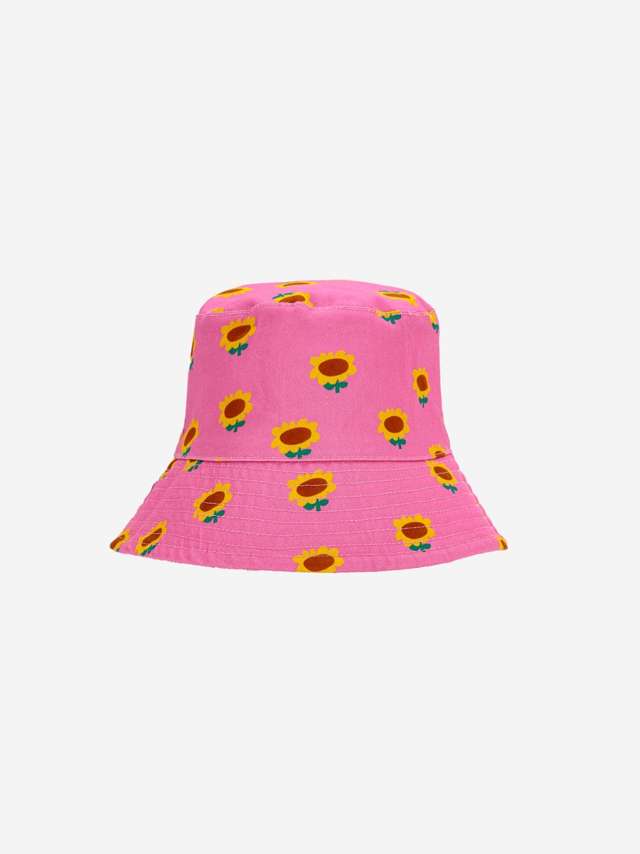 Bobo Choses Sunflower All Over Reversible Hat - Fuchsia