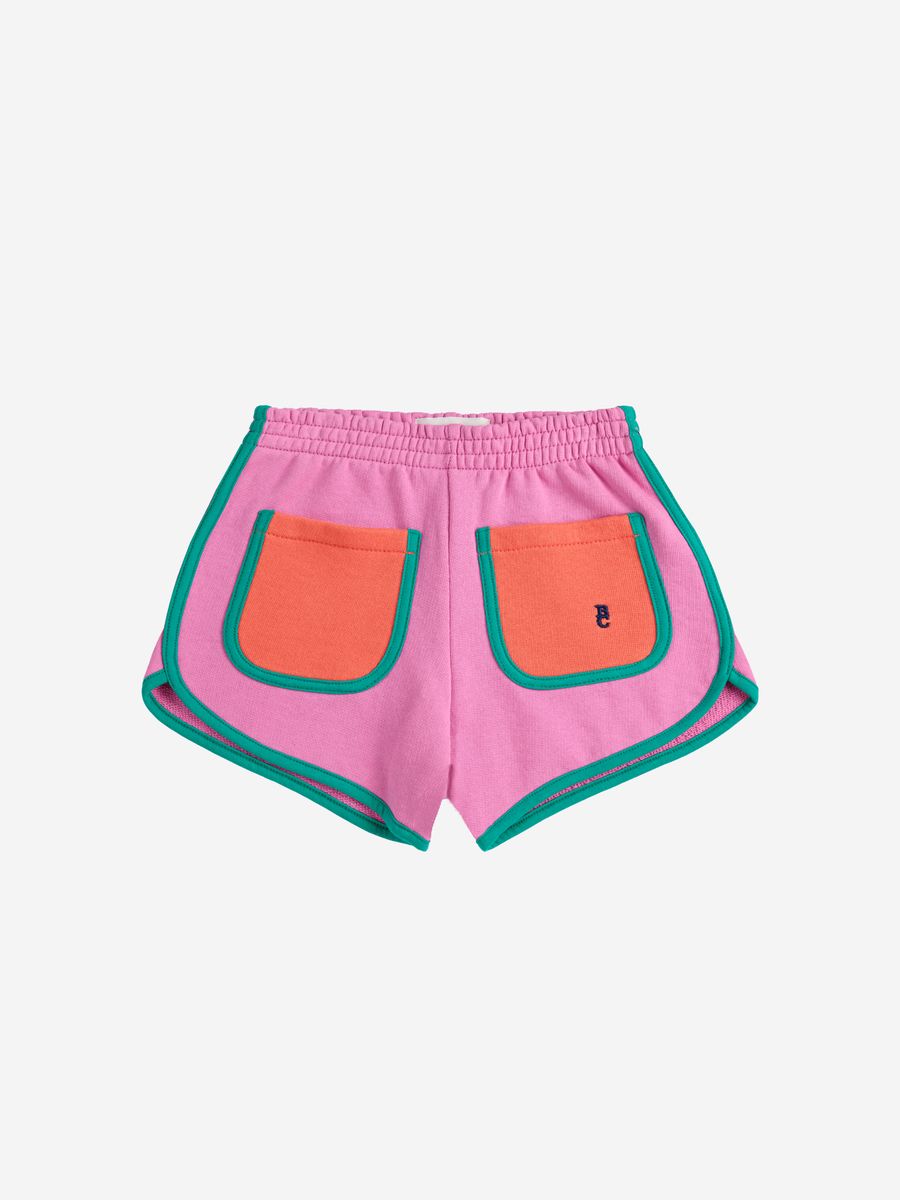 Bobo Choses Pink Color Block Shorts - Fuchsia