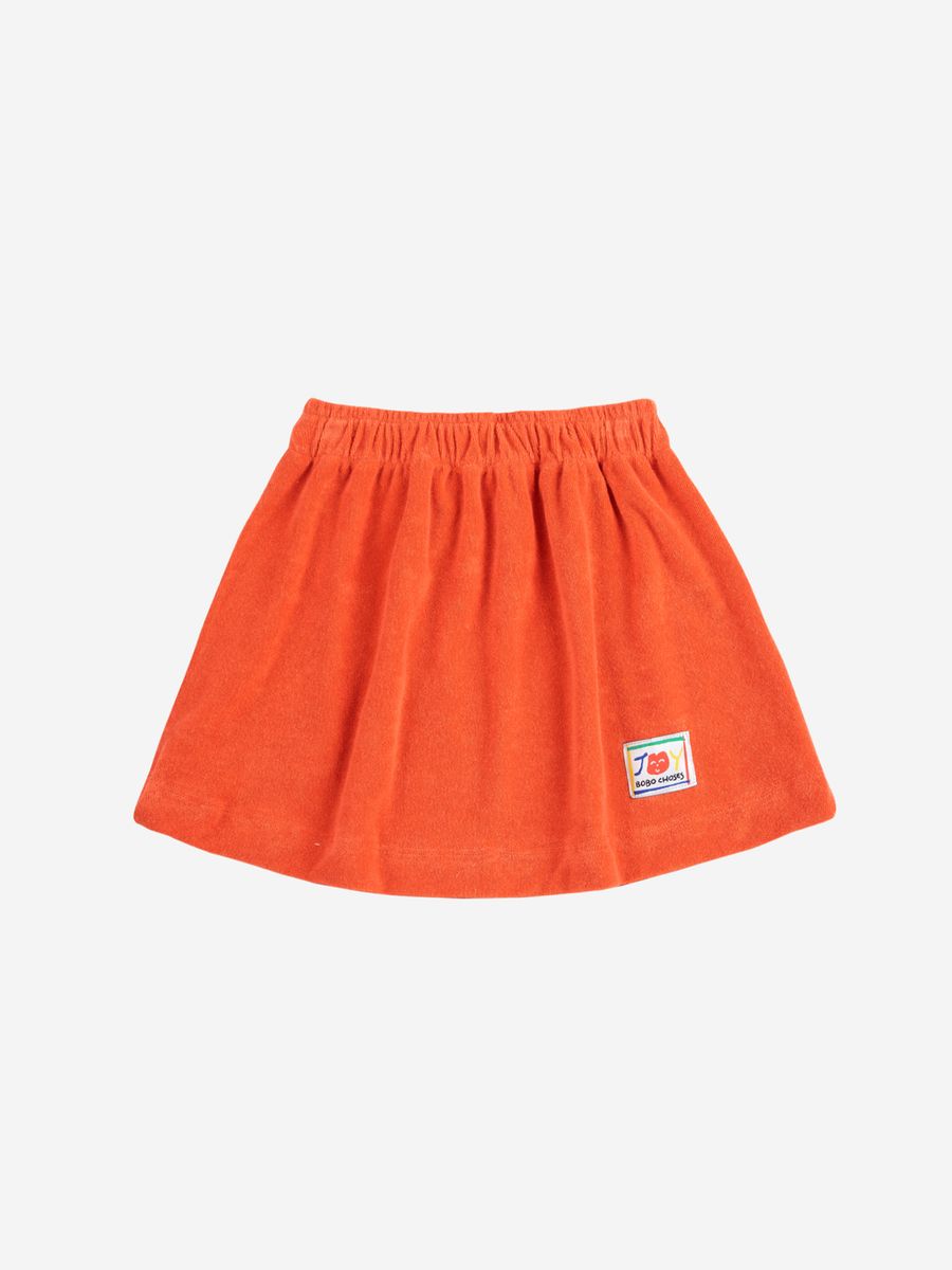 Bobo Choses Smiling Terry Cloth Skirt - Red