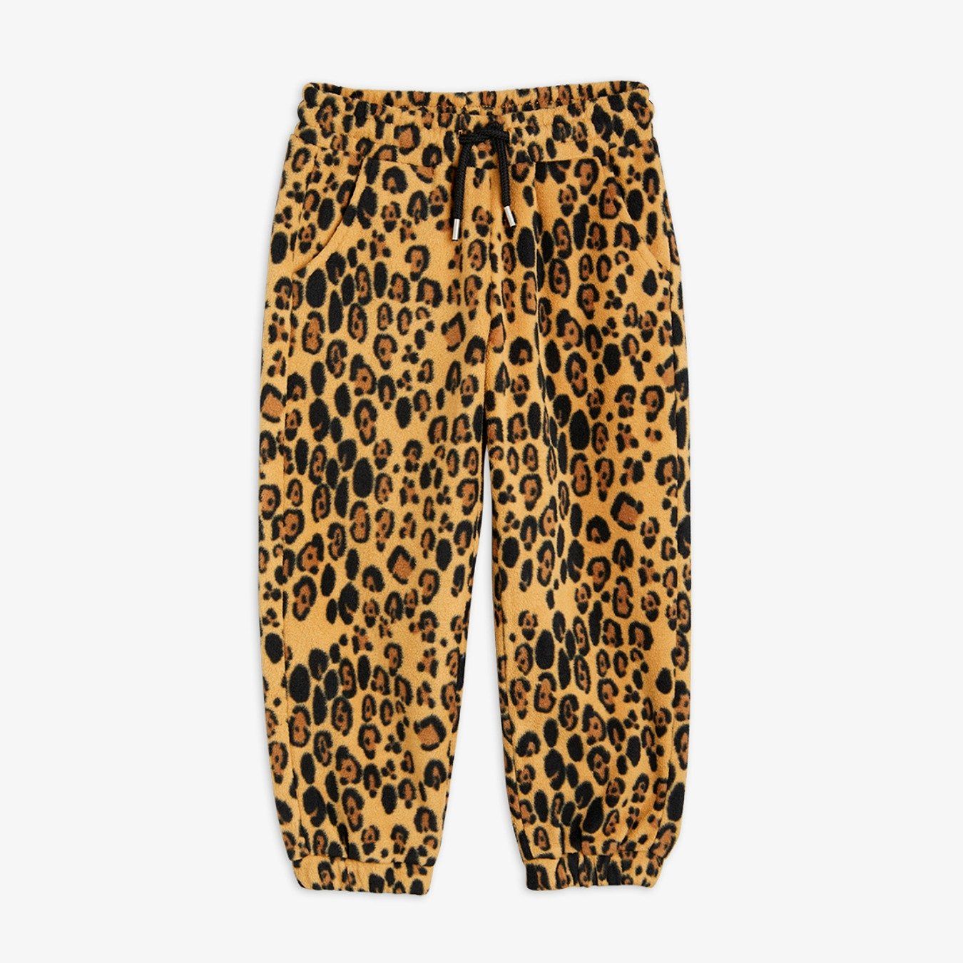 Mini Rodini Leopard Fleece Trousers - Beige