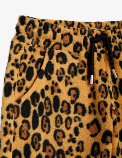 Mini Rodini Leopard Fleece Trousers - Beige