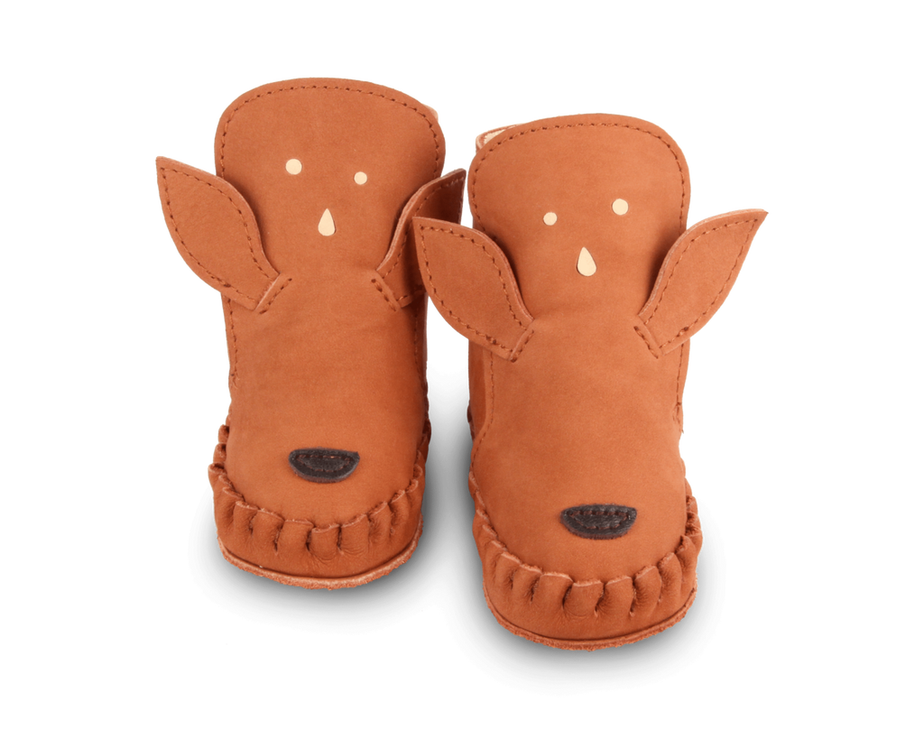 Donsje Kapi Classic Booties Deer - Walnut Nubuck