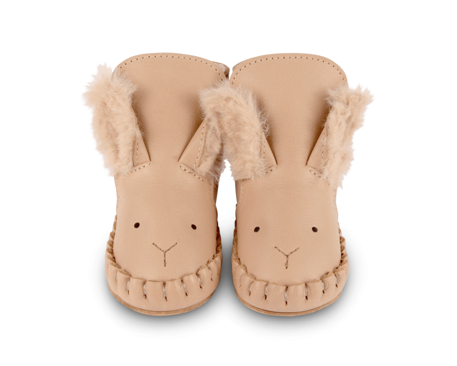 Donsje Kapi Exclusive Booties Fluffy Bunny - Light Rust Leather