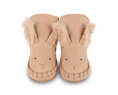 Donsje Kapi Exclusive Booties Fluffy Bunny - Light Rust Leather