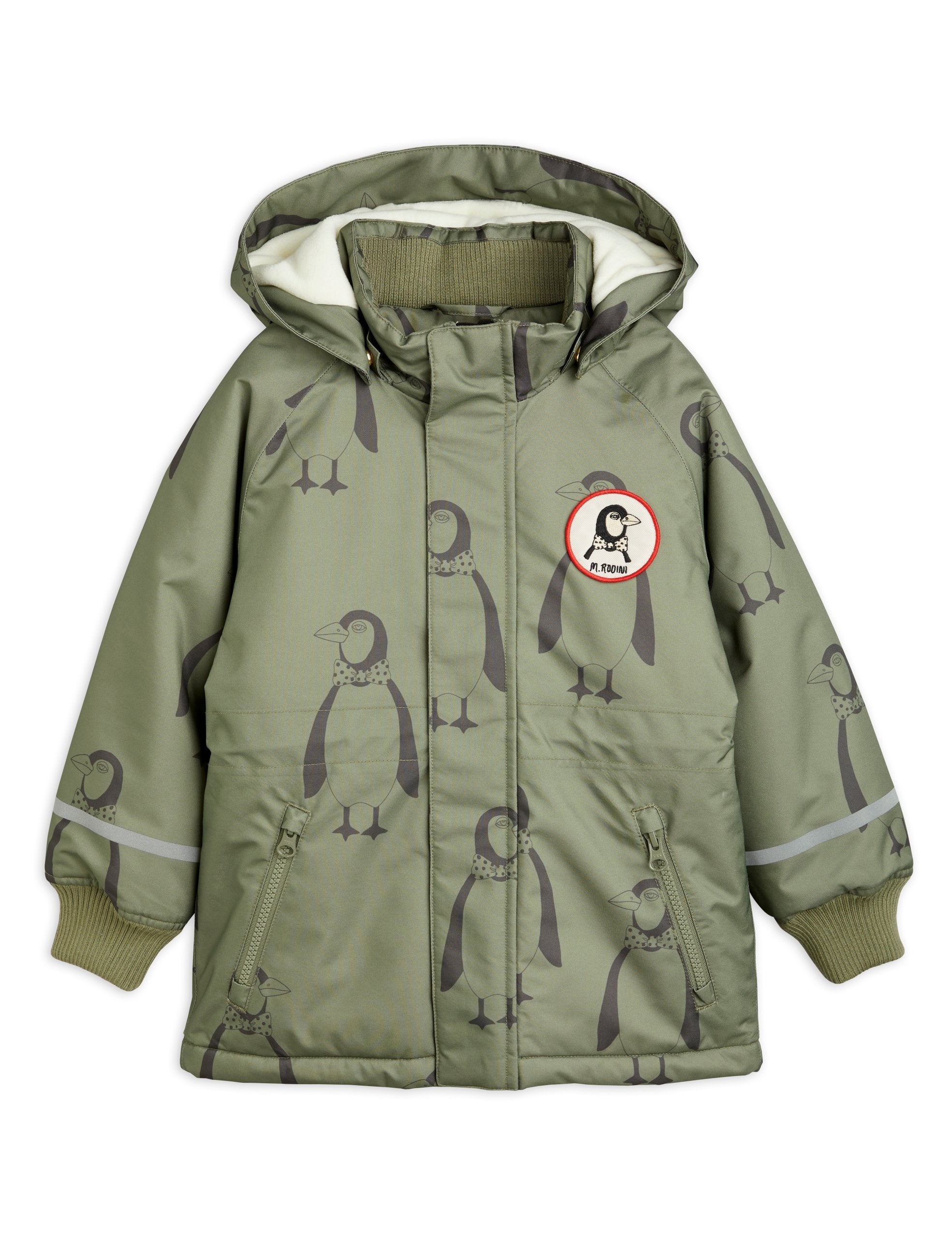 Mini Rodini Penguin Parka - Green