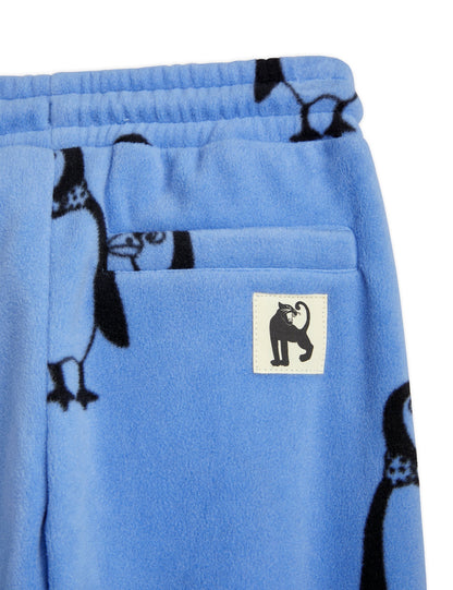 Mini Rodini Penguin Fleece Trousers - Blue