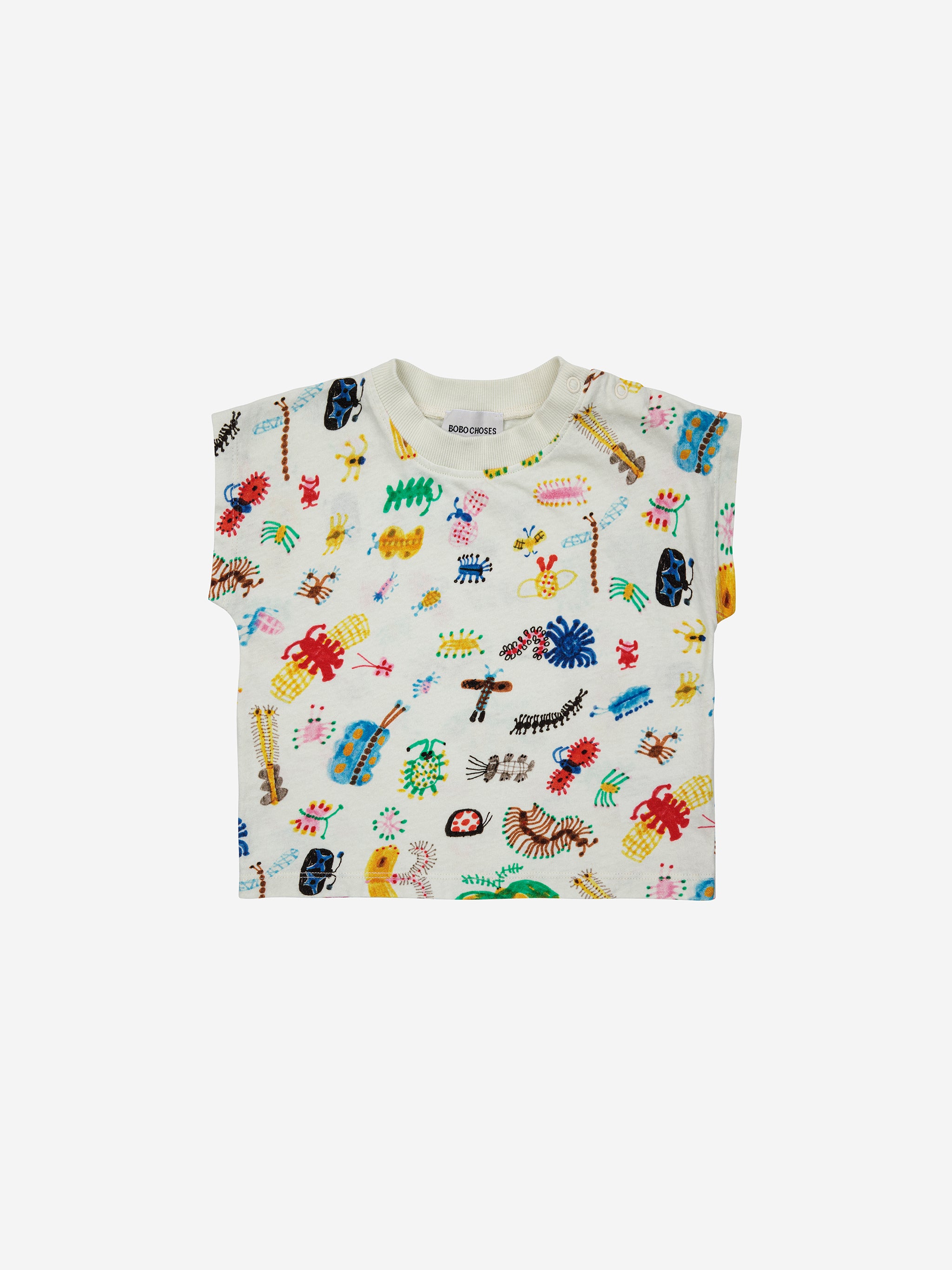 Bobo Choses Baby Funny Insects All Over T-Shirt - Offwhite