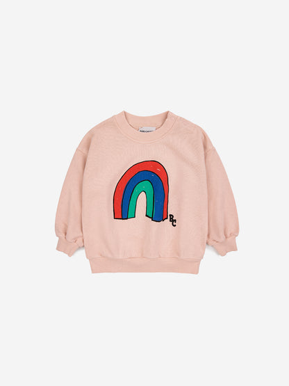 Bobo Choses Baby Rainbow Sweatshirt - Light Pink