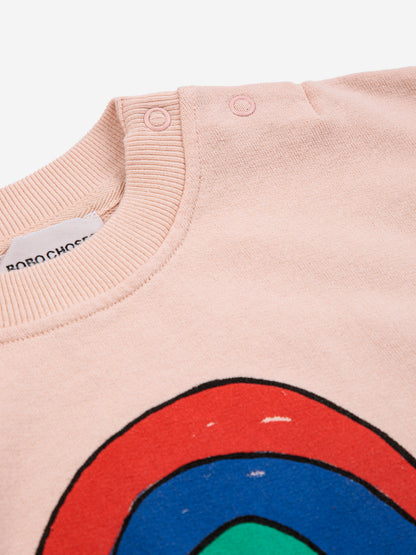 Bobo Choses Baby Rainbow Sweatshirt - Light Pink