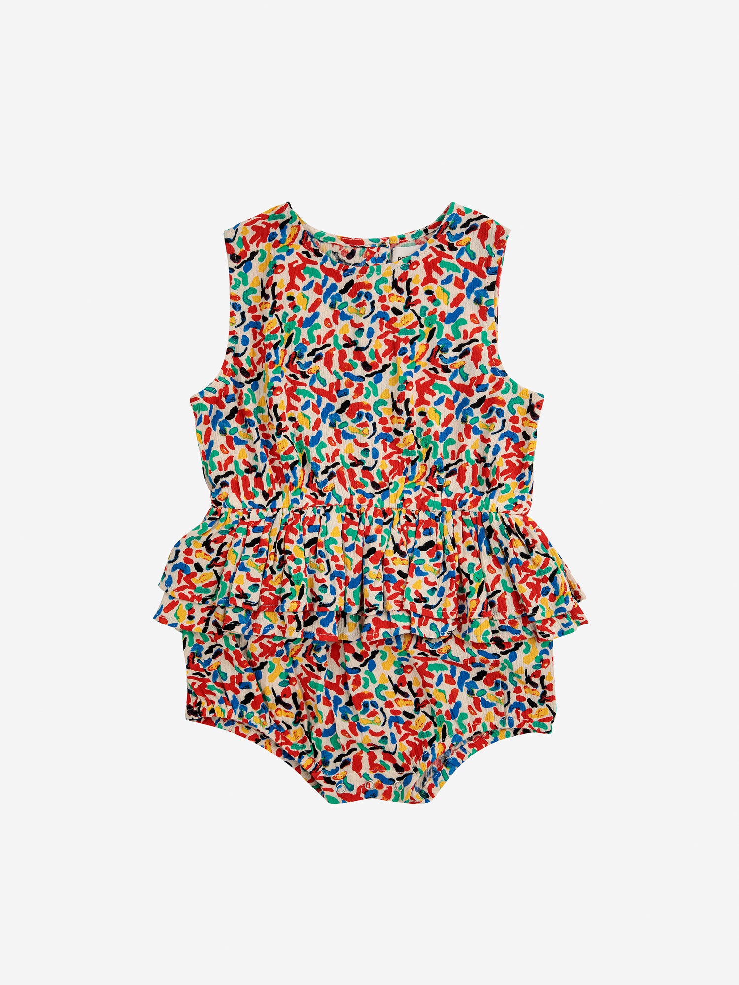 Bobo Choses Baby Confetti All Over Ruffle Woven Romper - Multicolor