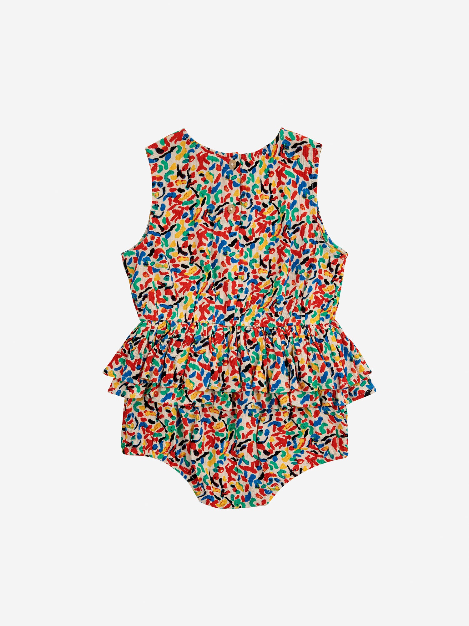 Bobo Choses Baby Confetti All Over Ruffle Woven Romper - Multicolor