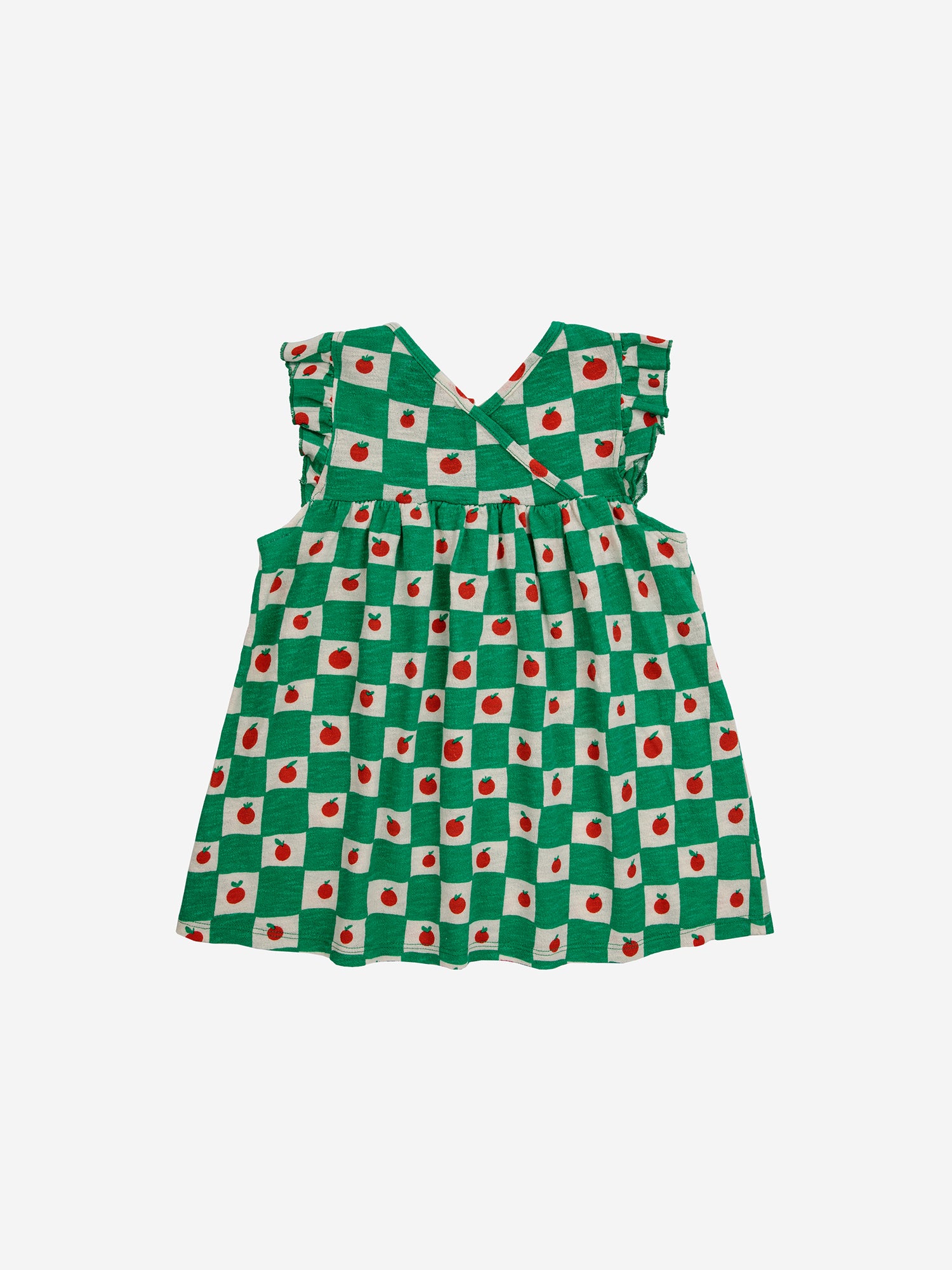 Bobo Choses Baby Tomato All Over Ruffle Dress - Offwhite