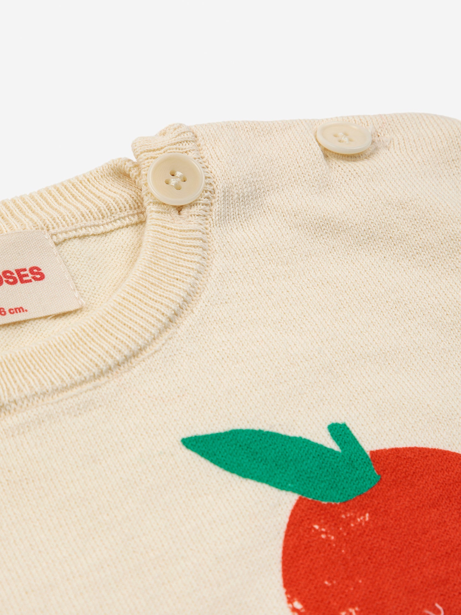 Bobo Choses Baby Tomato Knitted T-shirt - Off White