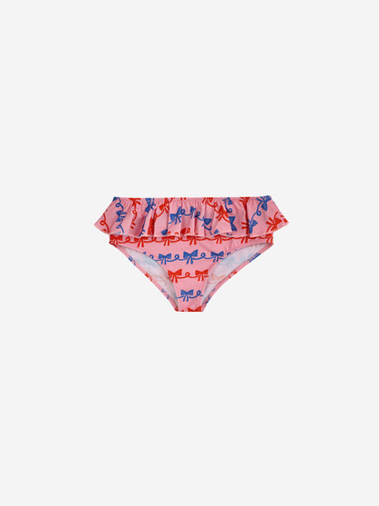 Bobo Choses Baby Ribbon Bow All Over Swim Ruffle Culotte - Pink