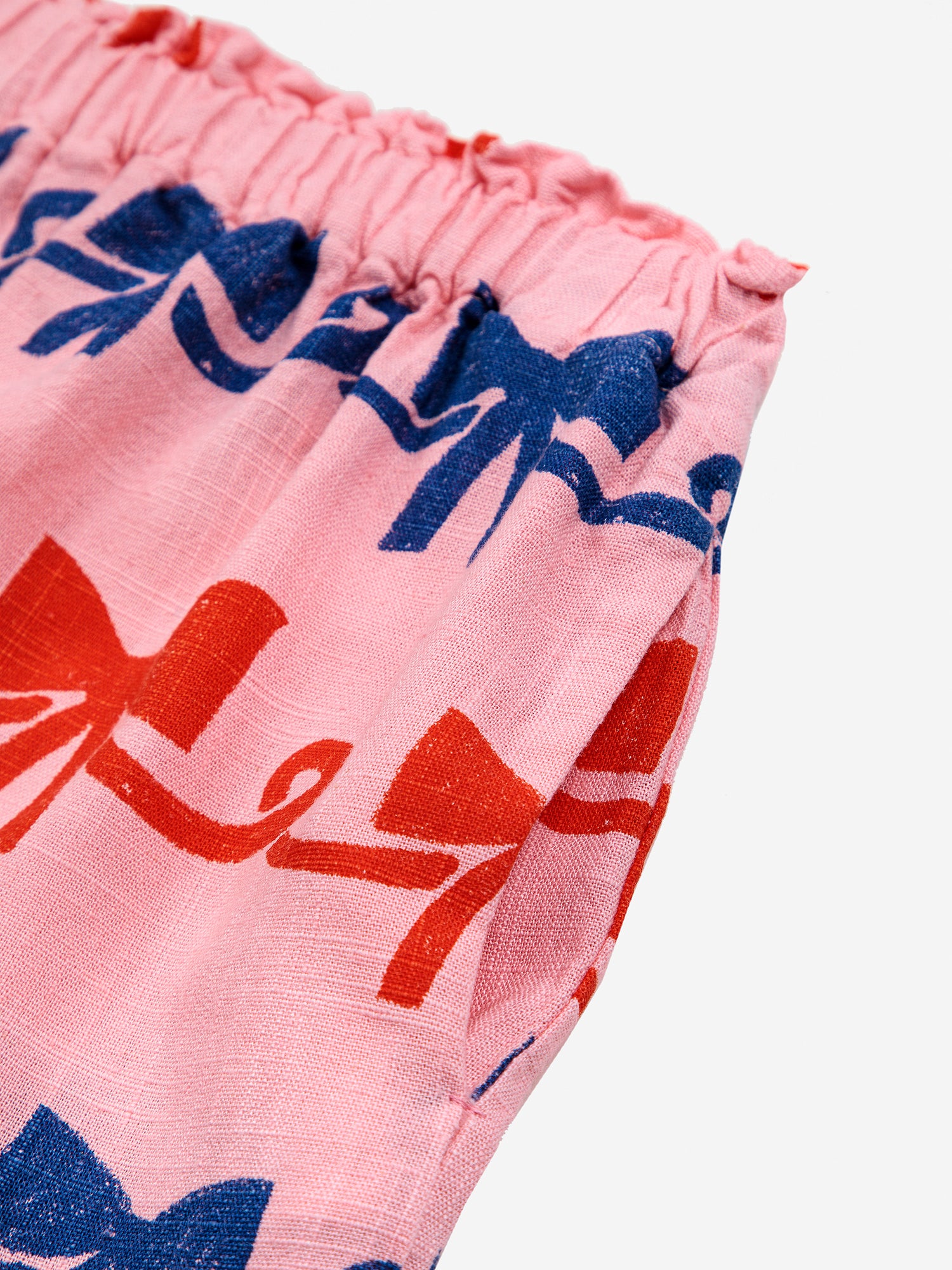 Bobo Choses Ribbon Bow All Over Woven Shorts - Pink