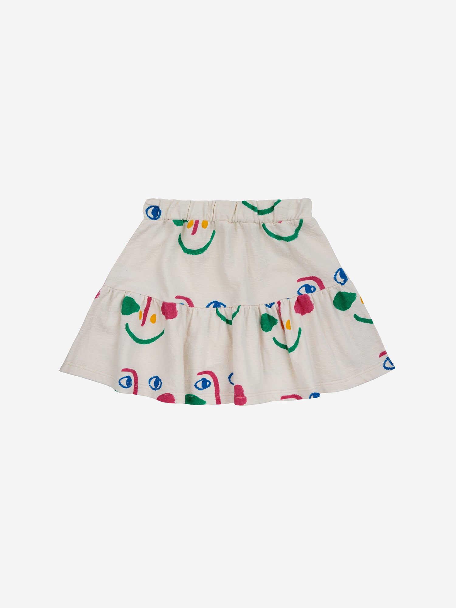 Bobo Choses Smiling Mask All Over Skirt - Off White