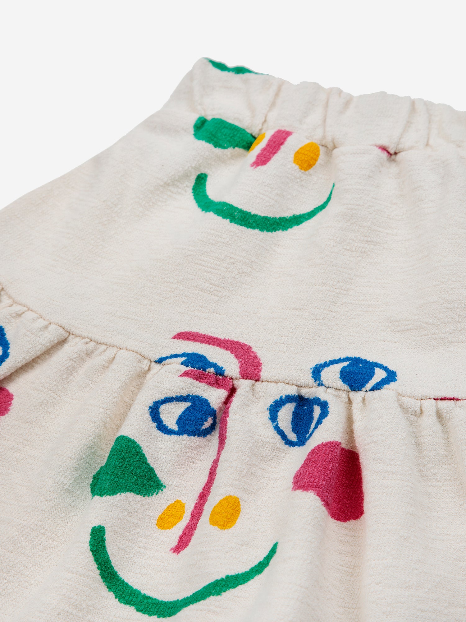 Bobo Choses Smiling Mask All Over Skirt - Off White