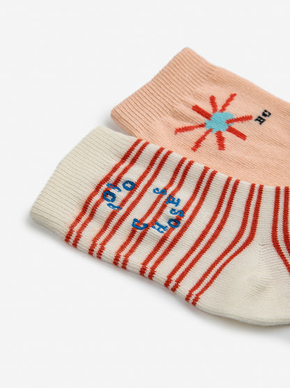 Bobo Choses Baby Sun Shorts Socks Pack - Light Pink