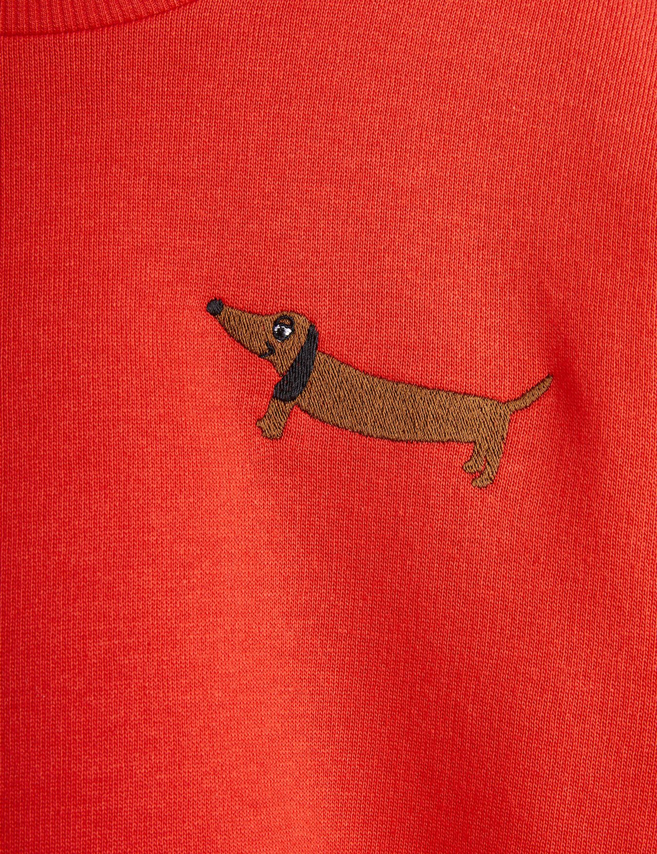 Mini Rodini Dog Embroidered Sweatshirt - Red