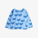 Mini Rodini Bow All Over Print Long Sleeve Tee - Blue