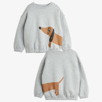 Mini Rodini Dog Sweatshirt - Grey Melange