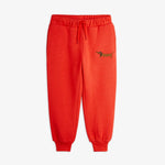 Mini Rodini Dog Embroidered Sweatpants - Red