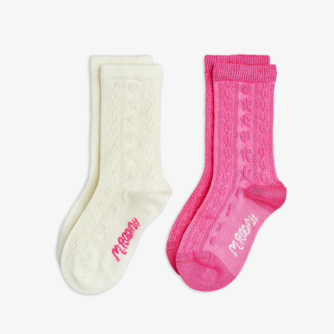 Mini Rodini Textured 2-Pack Socks - Multi