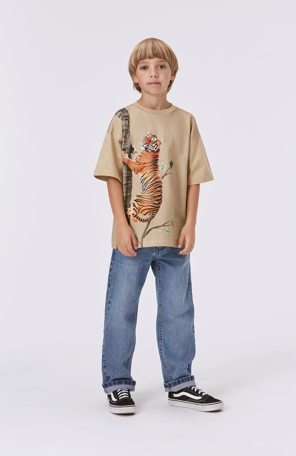 Molo Rillo Short Sleeve T-Shirt - Climbing Tiger