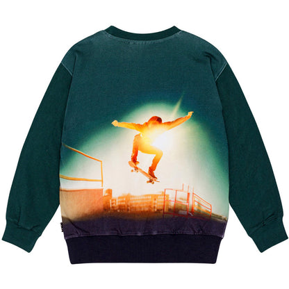 Molo Mattis Sweatshirt - Green Sky Skate