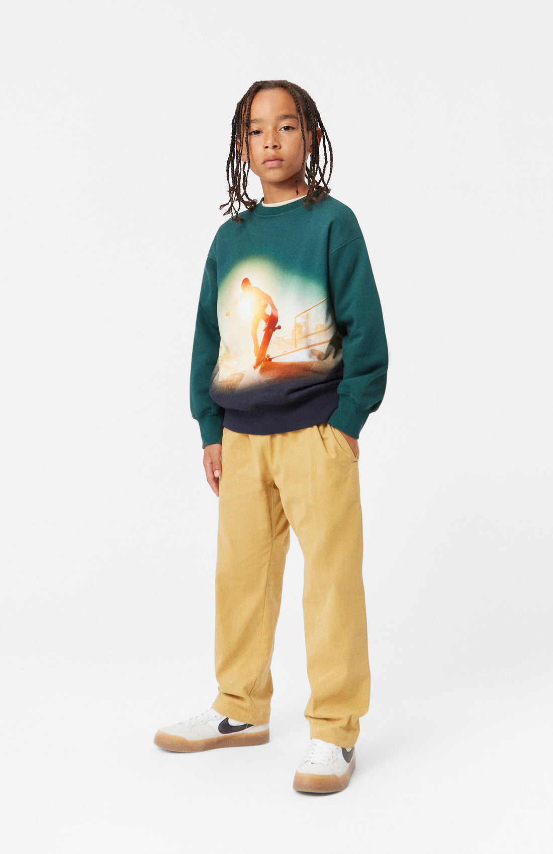 Molo Mattis Sweatshirt - Green Sky Skate