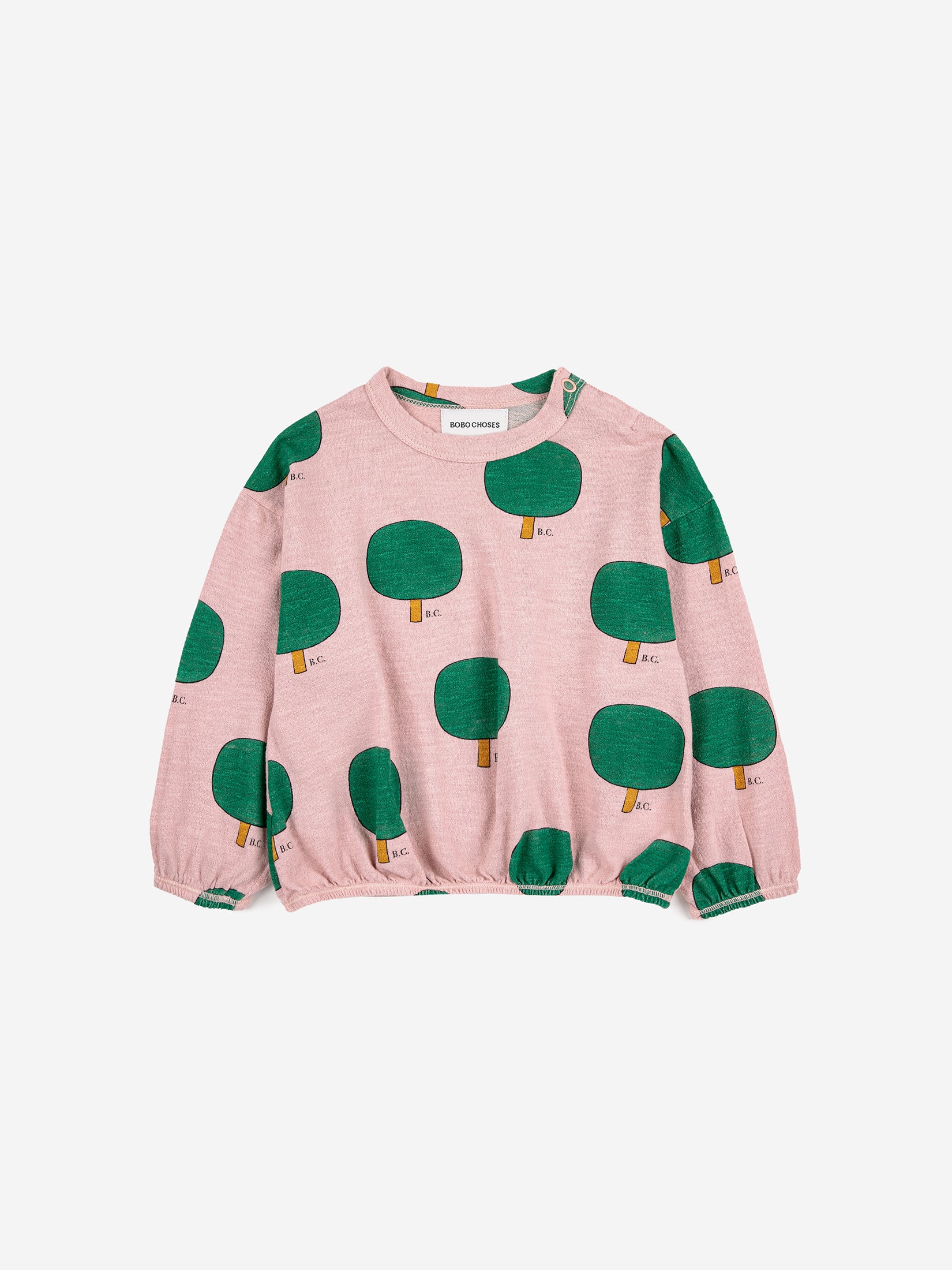 Bobo Choses Green Tree-print cotton dress - Pink