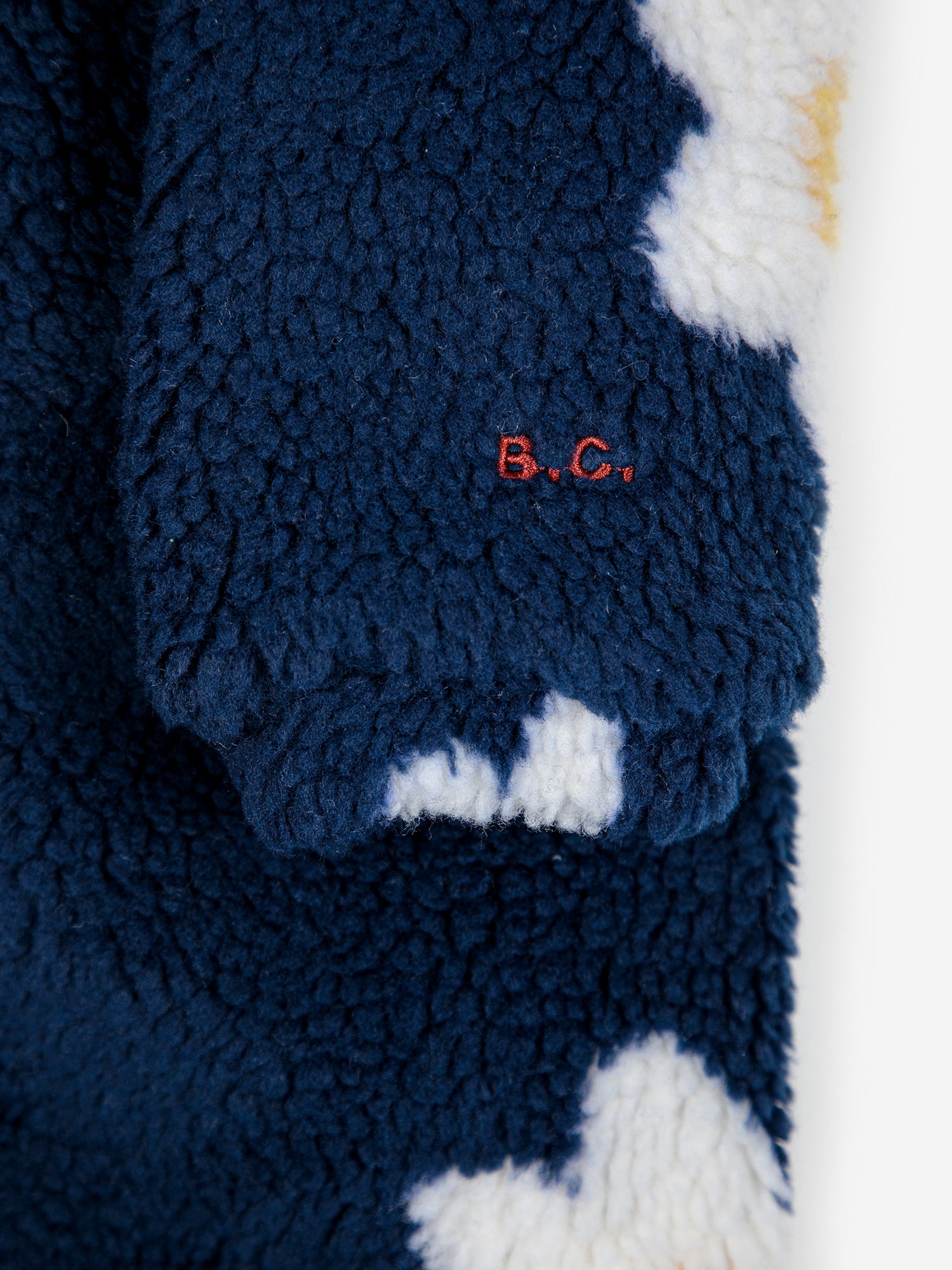 Bobo Choses Baby Big Flower All Over Sheepskin Overall - Midnight Blue