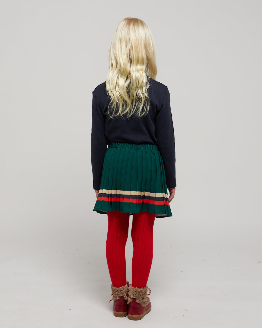 Bobo Choses Stripes Pleated Woven Skirt