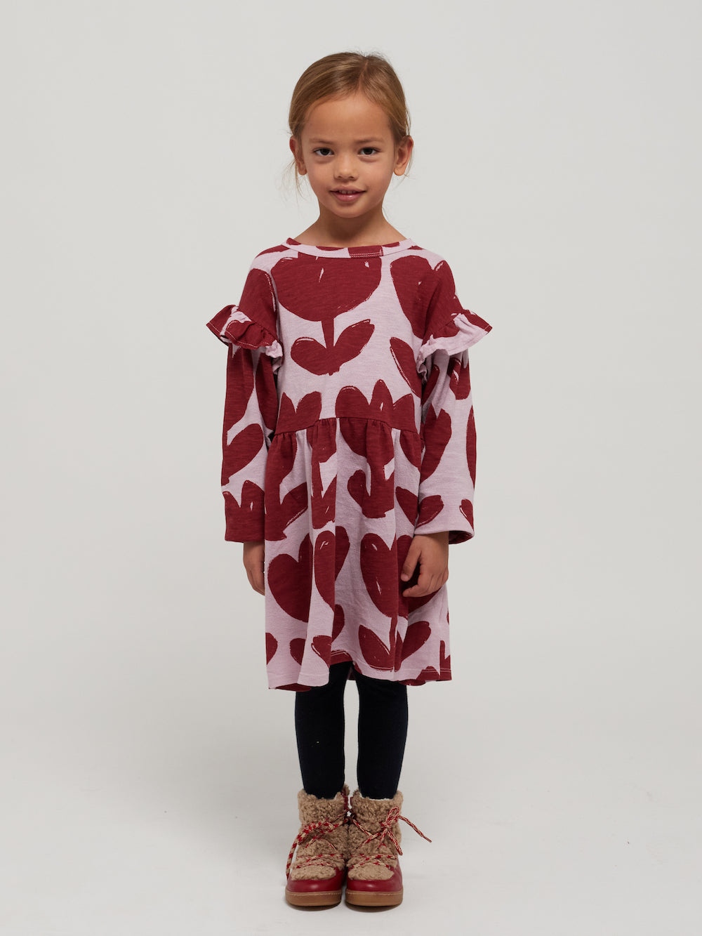 Bobo Choses Retro Flowers All Over Ruffle Dress