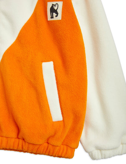 Mini Rodini Fleece Zip Cardigan - Orange