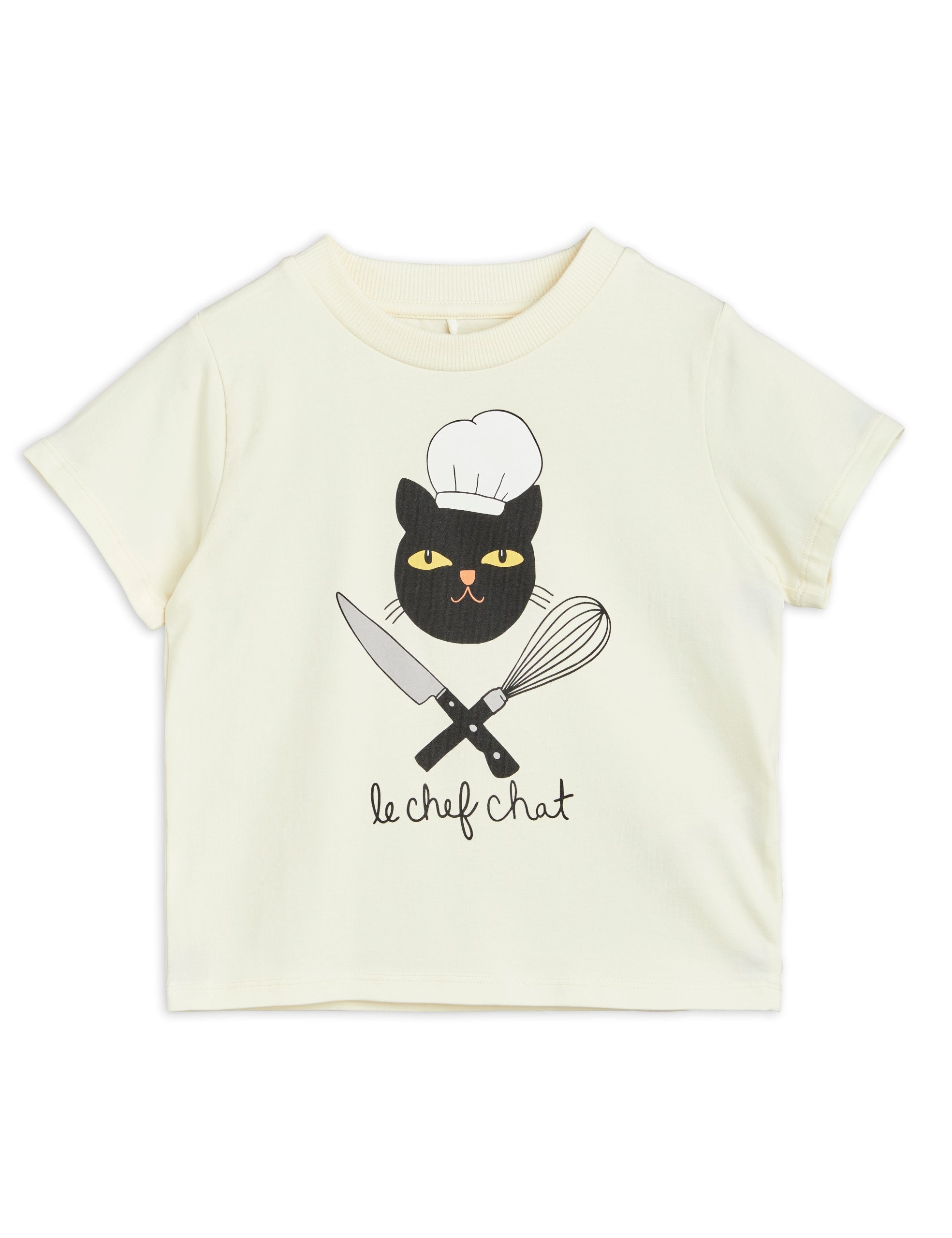 Mini Rodini Chef Cat Tee - Off-White