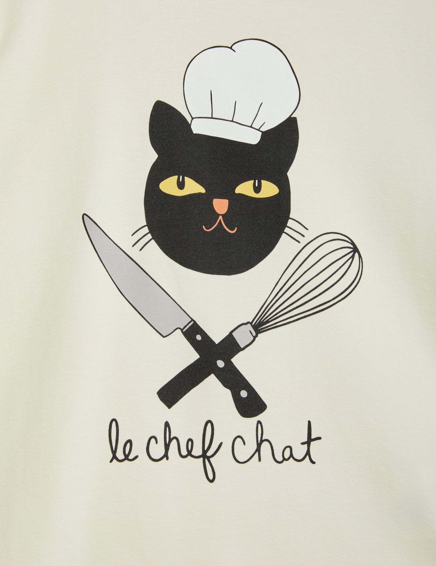 Mini Rodini Chef Cat Tee - Off-White