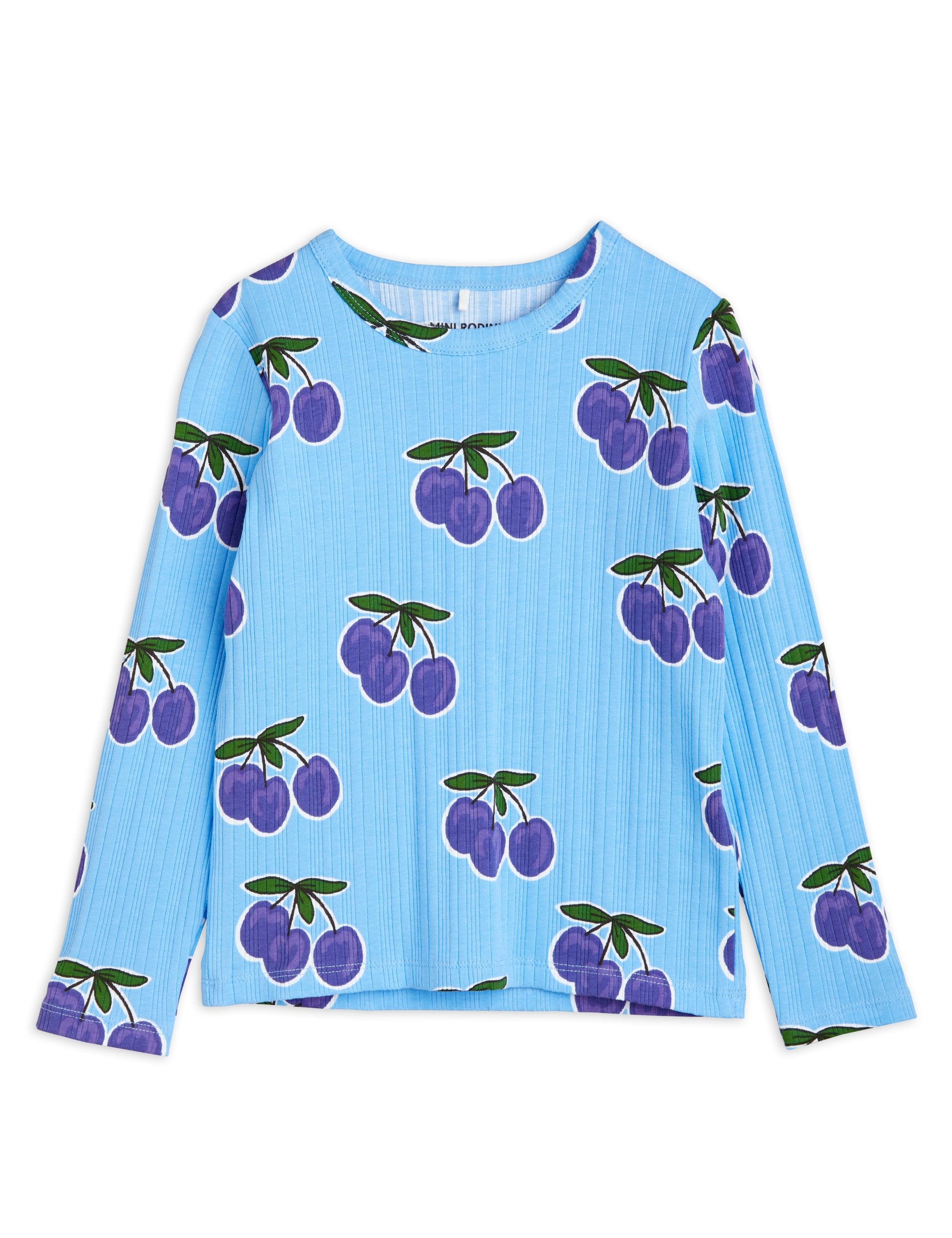 Mini Rodini Plum Longsleeve Tee - Blue