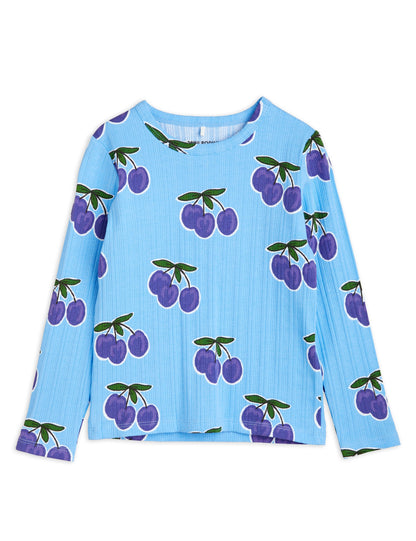 Mini Rodini Plum Longsleeve Tee - Blue