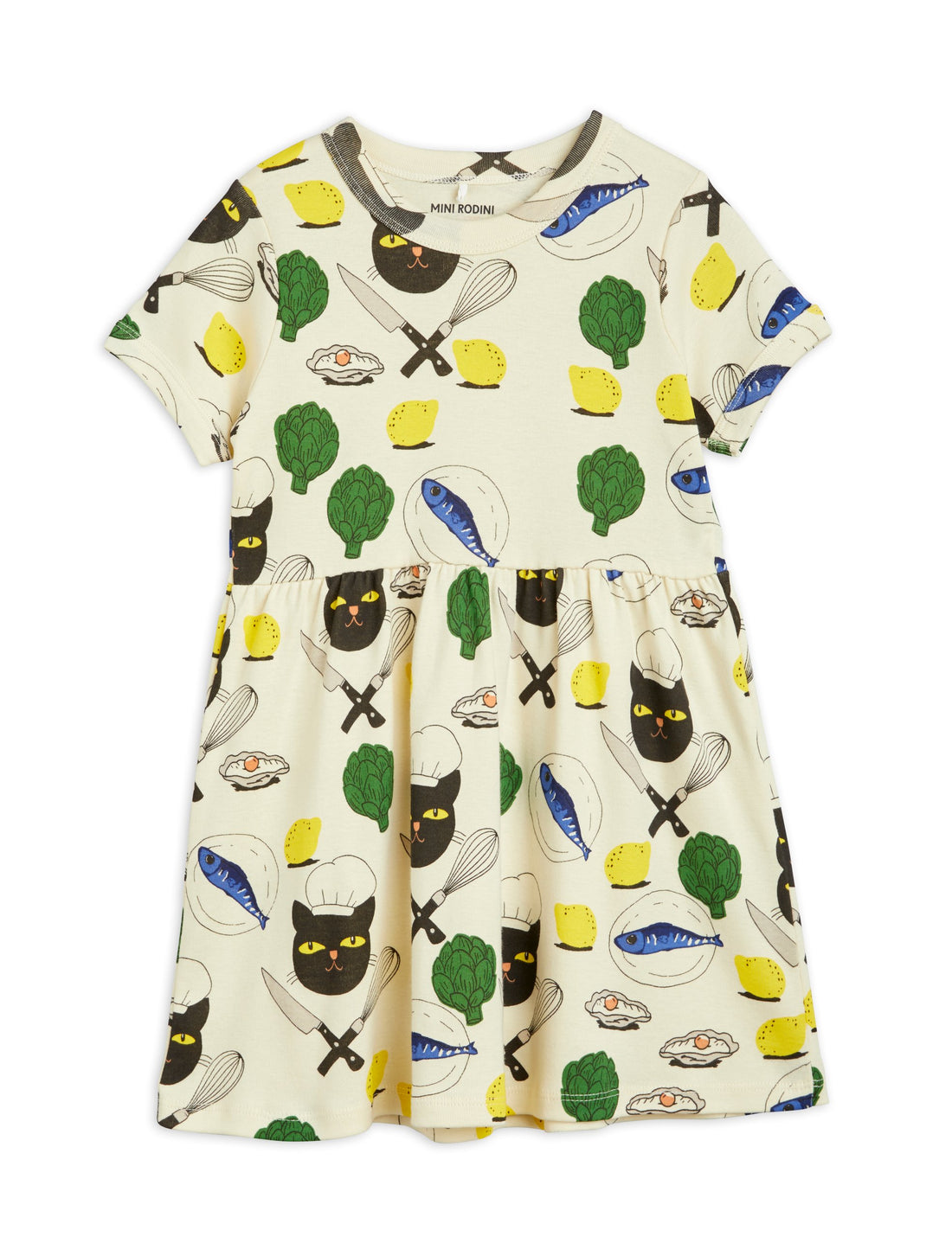 Mini Rodini Chef Cat Dress - Multi