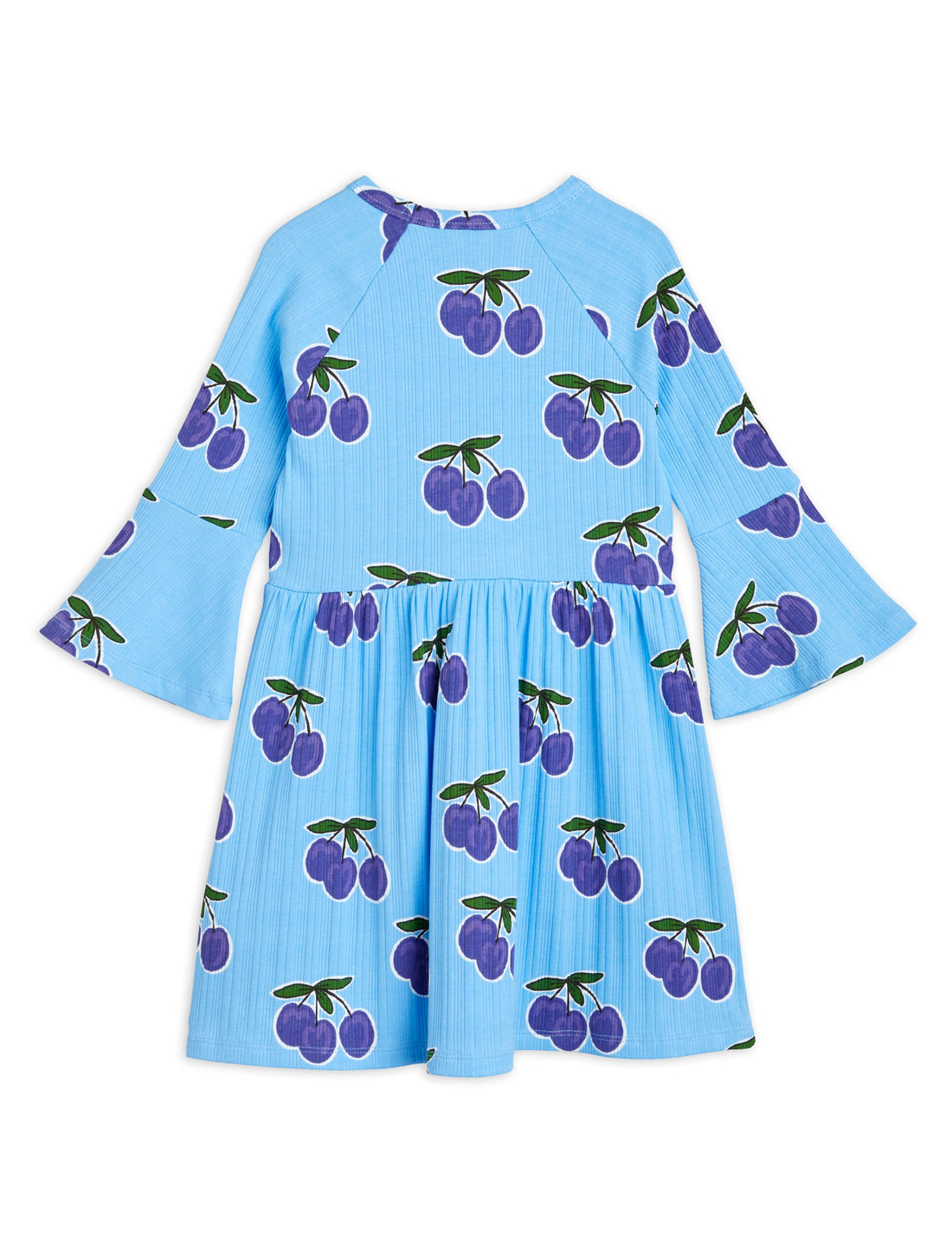 Mini Rodini Plum Trumpet Sleeve Dress - Blue