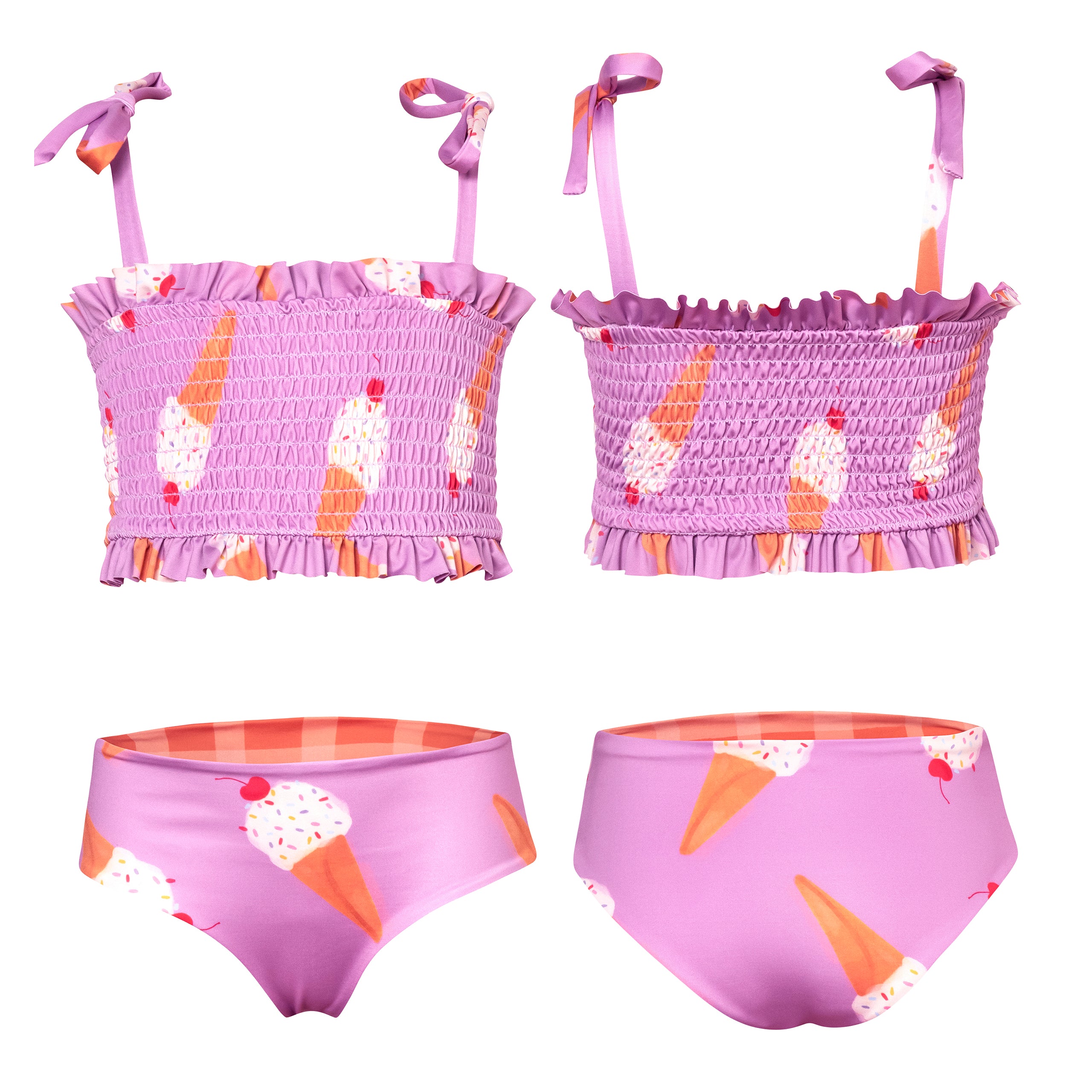 Pepita &amp; Me Waffle Bikini - Ice Cream Lila