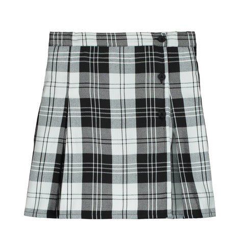 Little Creative Factory Punk Pleated Mini Skirt - White &amp; Black