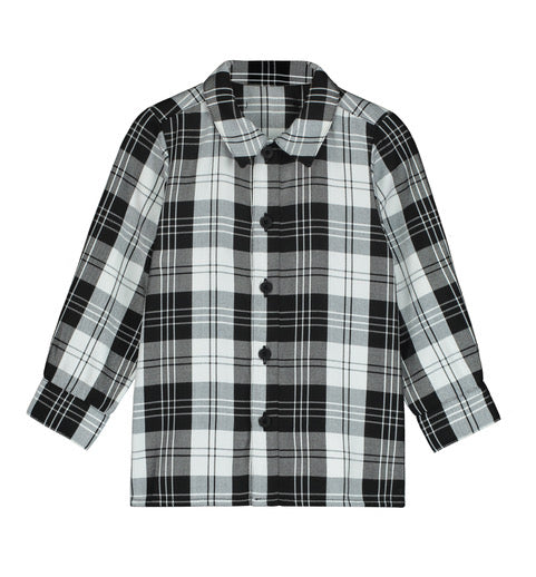 Little Creative Factory Punk Overshirt - White &amp; Black