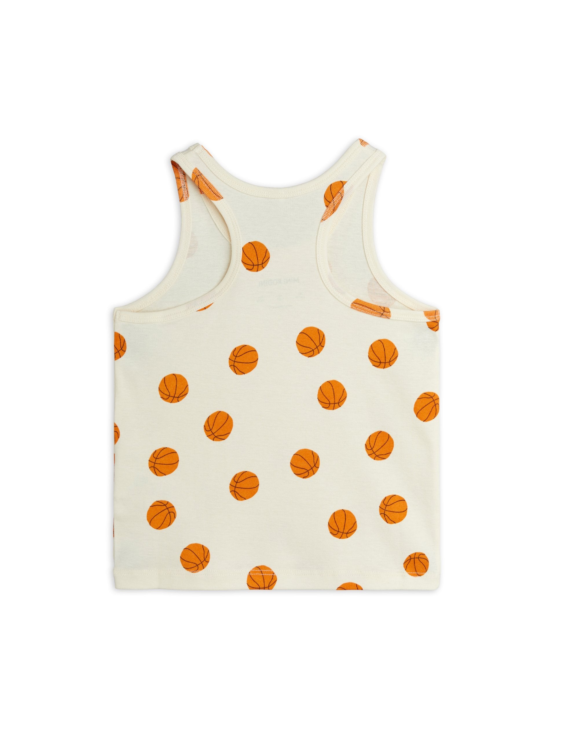 Mini Rodini Baby Basketball All Over Print Tank - Off White