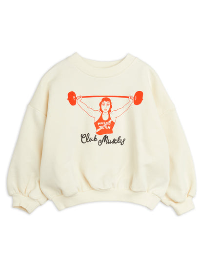 Mini Rodini Club Muscles Sweatshirt - Off White