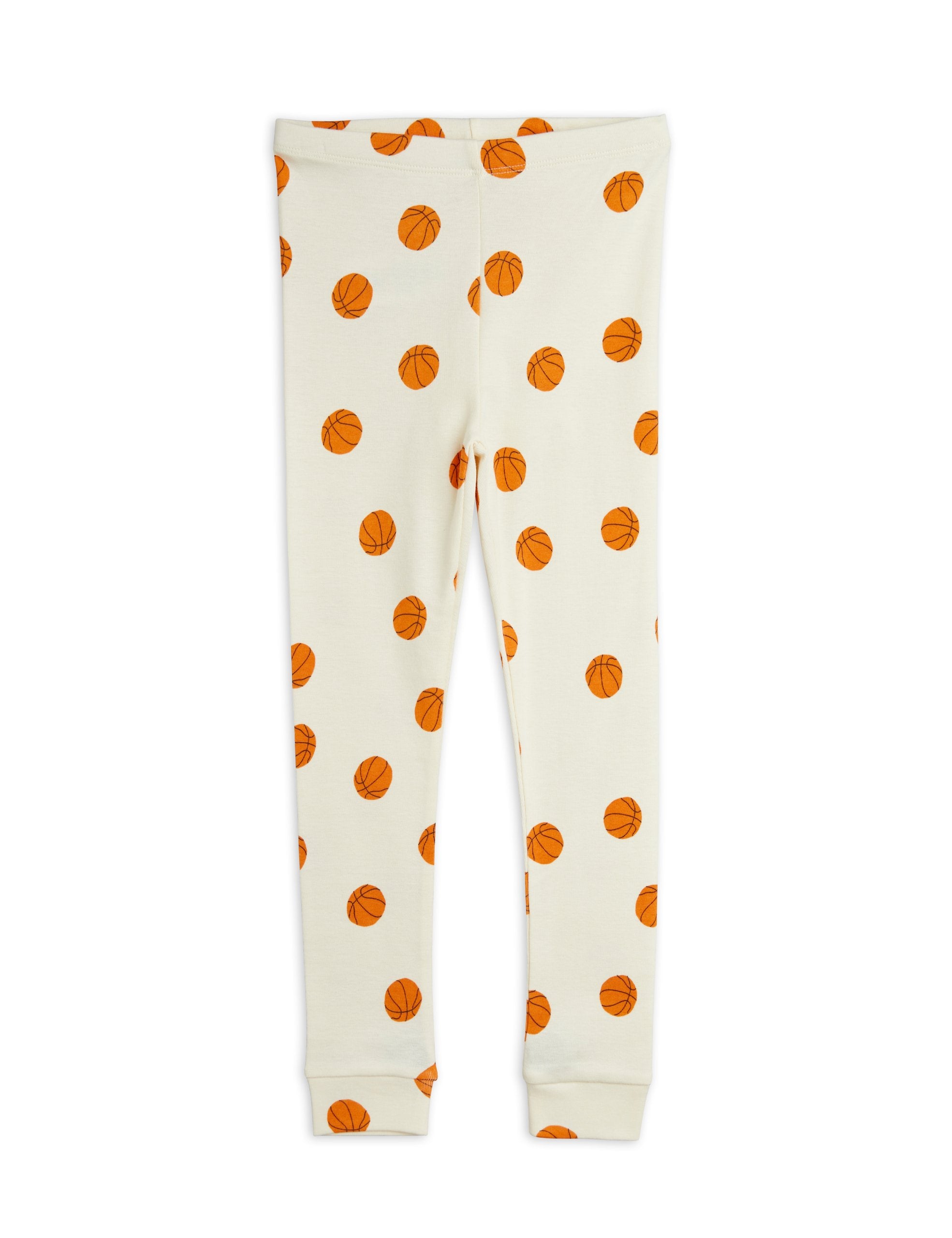 Mini Rodini Baby Basketball All Over Print Leggings - Off white