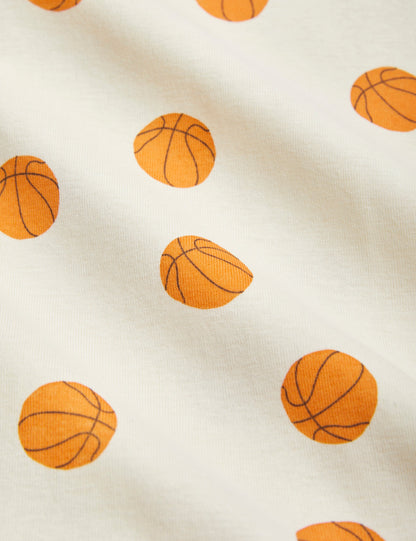 Mini Rodini Baby Basketball All Over Print Leggings - Off white