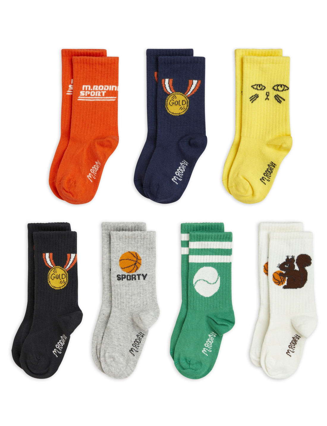 Mini Rodini Sporty 7-Pack Socks - Multi