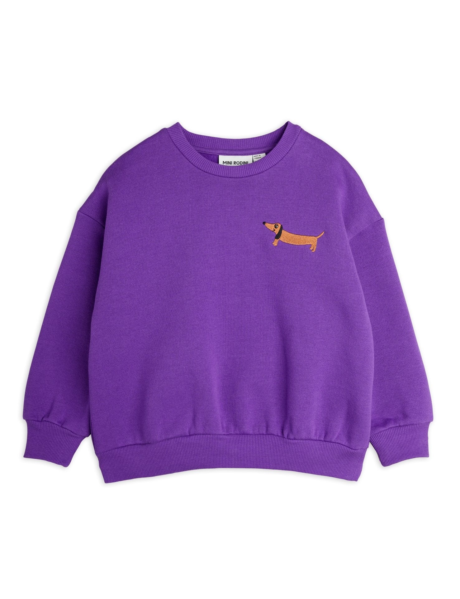 Mini Rodini Dog Embroidered Sweatshirt - Purple